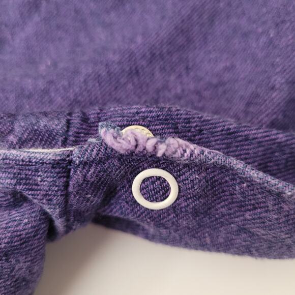 Kidstuff Vintage Purple Overalls 9 Months Heart & Butterfly Patches Pink Buttons - Picture 10 of 10